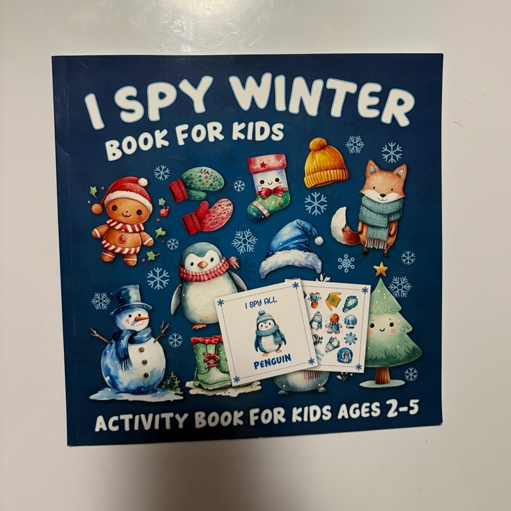 I Spy Winter Activity Book for Kids - Blue